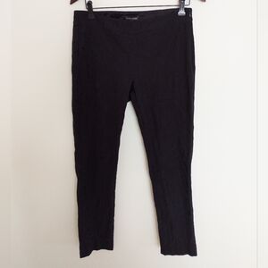 Eileen Fisher Printed Black Pants Size XS